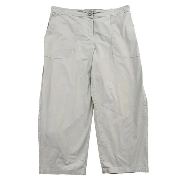 Eileen Fisher Organic Cotton Blend Capri Pants - Picture 2 of 11